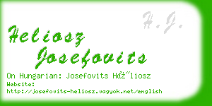 heliosz josefovits business card